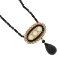 49781 Naszyjnik z czarnych spineli