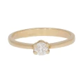 38419 Mały pierścionek z żółtego złota z diamentem