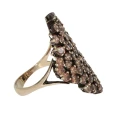 42063 Pierścionek ze złota z diamentami fancy brown