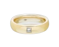 Obrączka z żółtego złota z diamentem princess