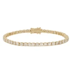 Złota bransoletka tenisówka z diamentami 7,7 ct próba 750