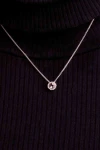 Złoty naszyjnik z zawieszką z morganitem i diamentami