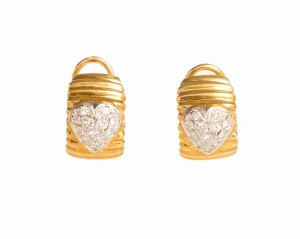 Złote kolczyki z diamentami 0,60 ct