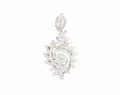 Zawieszka ze 128 diamentami ok. 1 ct w białym złocie