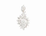 Zawieszka ze 128 diamentami ok. 1 ct w białym złocie