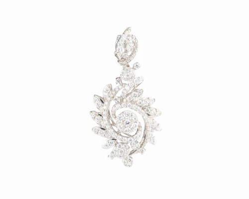 Zawieszka ze 128 diamentami ok. 1 ct w białym złocie