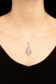 Zawieszka ze 128 diamentami ok. 1 ct w białym złocie