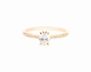 Pierścionek z diamentami ok. 0,49 ct w złocie