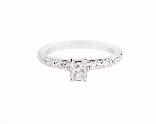Złoty pierścionek z diamentem ok. 0,51 ct