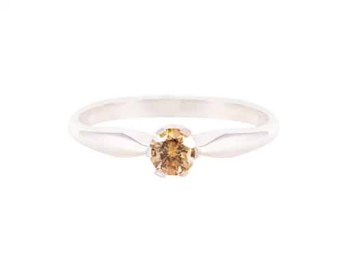 Pierścionek w białym złocie z diamentem ok. 0,28 ct