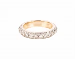 Złota obrączka wysadzana diamentami ok. 1,80 ct