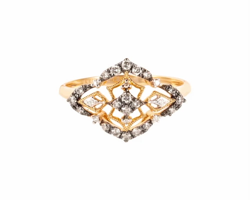 Pierścionek W. KRUK z diamentami ok. 0,28 ct