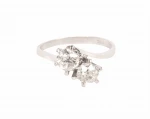 Pierścionek w złocie, Toi et Moi, z diamentami