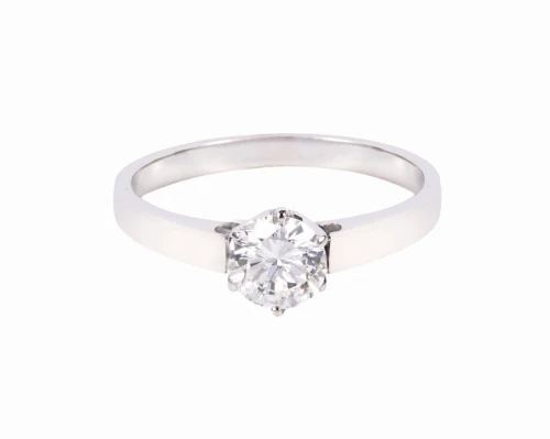 Pierścionek z w białym zlocie z diamentem ok. 0,62 ct