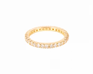 Pierścionek typu eternity, z diamentami ok. 1,0 ct