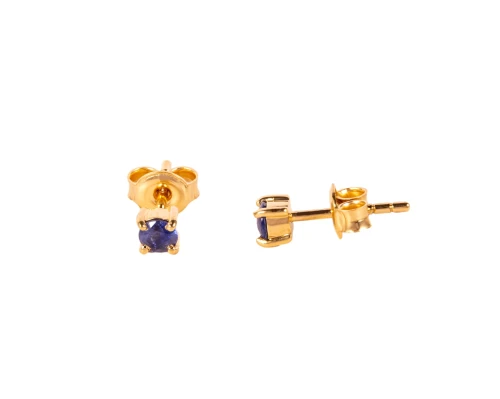 Delikatne kolczyki sztyfty z szafirami