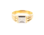 Złoty sygnet z diamentem ok. 0,05 ct