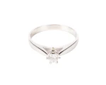 Pierścionek zaręczynowy w białym złocie z diamentem ok. 0,15 ct