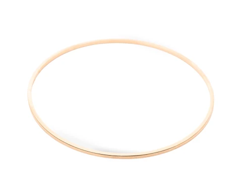 Sztywna bransoleta obręcz, typu bangle w żółtym złocie