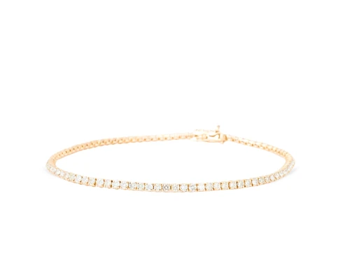 Bransoletka tenisowa z różowego złota, z diamentami ok. 2 ct