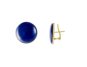 Złote kolczyki z lapis lazuli