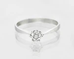 Pierścionek z białego złota z diamentem ok. 0,03 ct